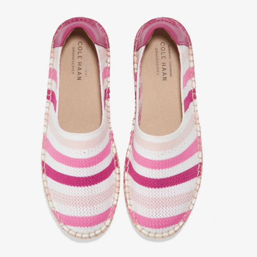 ❤️❤️NWT Cole HAAN Women's Cloudfeel Espadrille❤️❤️pink /white